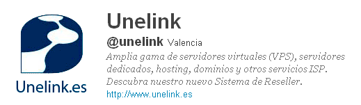 Sigue a @unelink en twitter