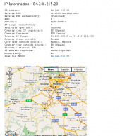 Información y localización de una IP