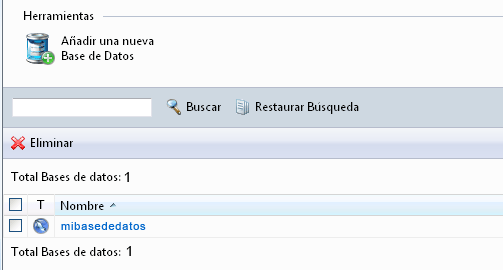 Listado bases de datos