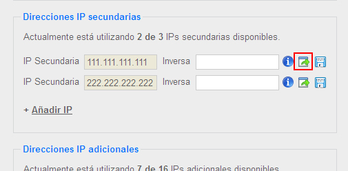 Botón mover IP Botón mover IP