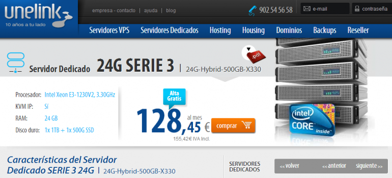 Nuevo servidor dedicado: 24G-Hybrid-500GB-X330