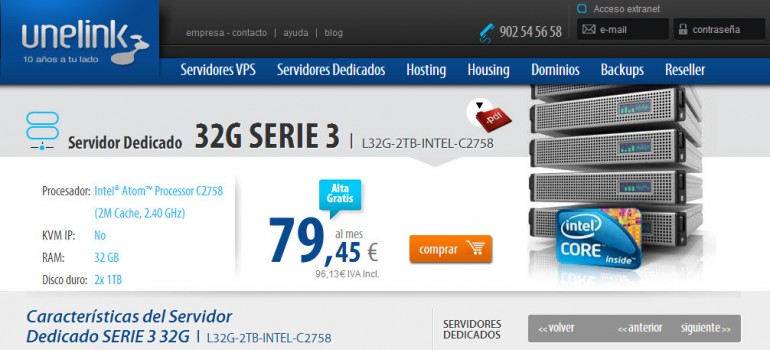 Nuevo servidor dedicado: L32G-2TB-INTEL-C2758