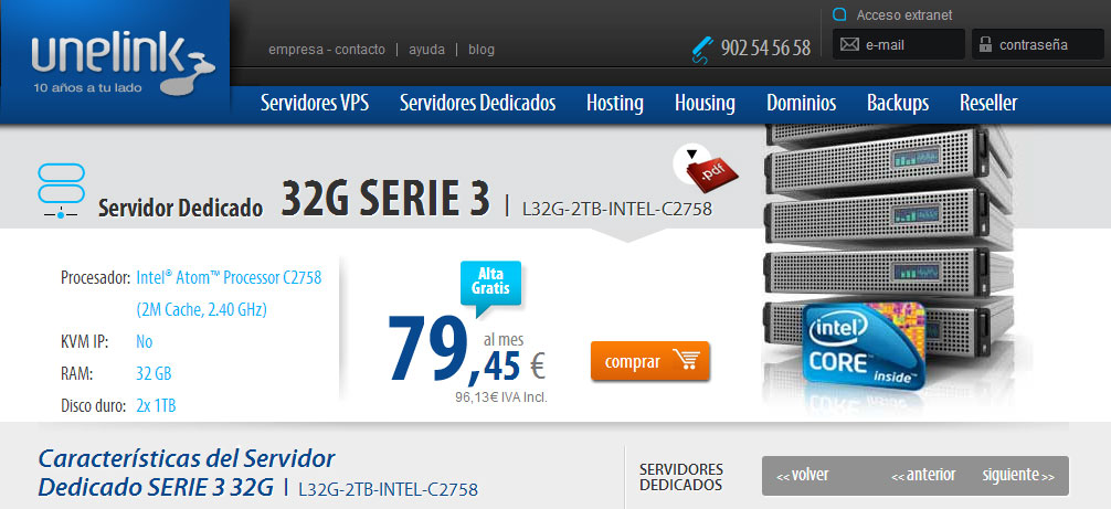 Servidor dedicado L32G-2TB-INTEL-C2758