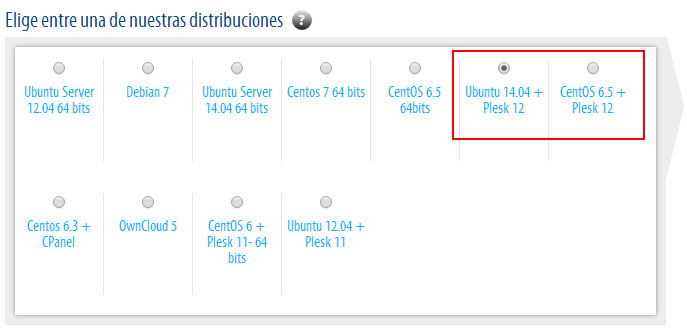 Distribuciones Plesk 12