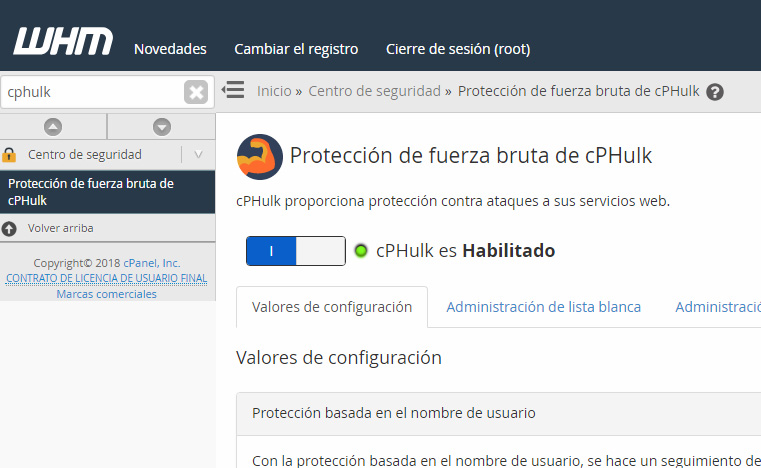 cPHulk me ha bloqueado el acceso a cPanel
