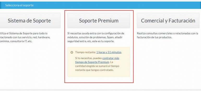 Uso del Soporte Premium