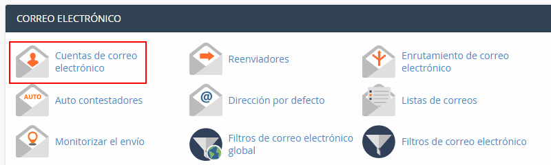 Crear cuentas de correo en cPanel