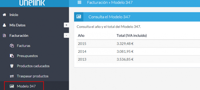 Modelo 347 disponible en la Extranet de clientes
