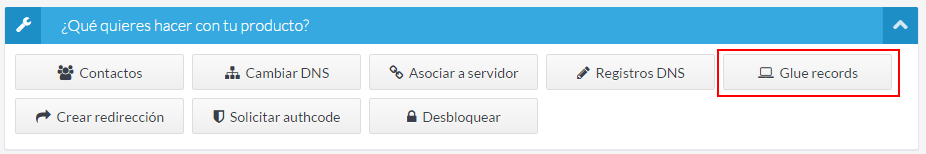 Gestión de Glue Records