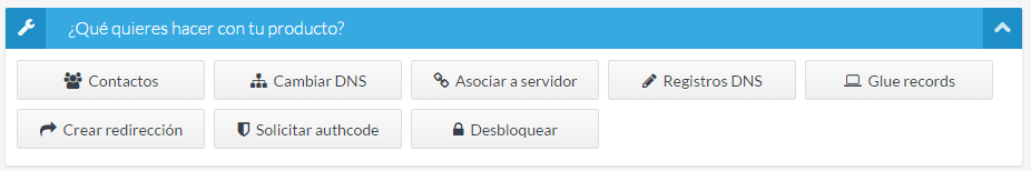 Servicios incluidos en cualquiera de los dominios contratados