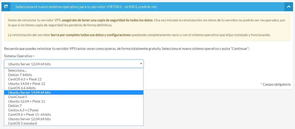 Reinstalacion Ubuntu Server 14.04