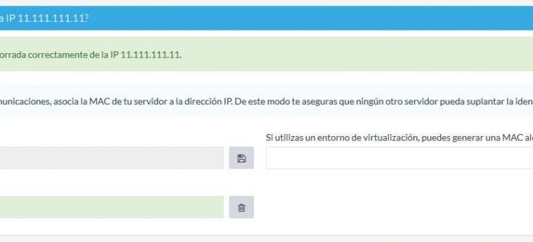 Borrar la MAC de una dirección IP