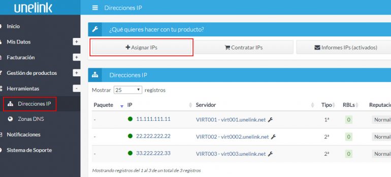 Asigna más de una IP al mismo tiempo