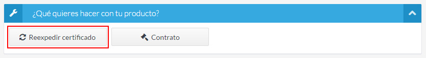 Reexpedir certificado