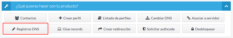 Gestiona los registros DNS de tus dominios