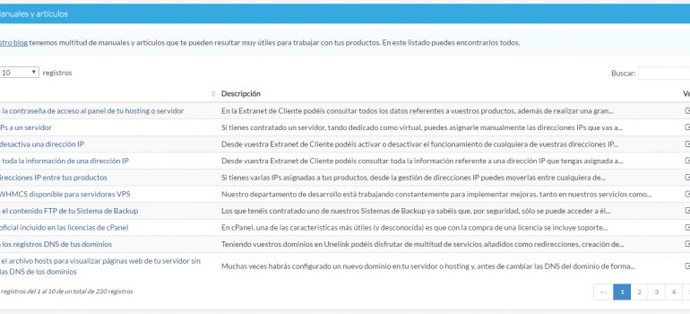 Manuales de nuestro blog en la sección de soporte
