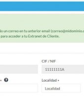 Cambia el email de acceso a tu Extranet de Cliente