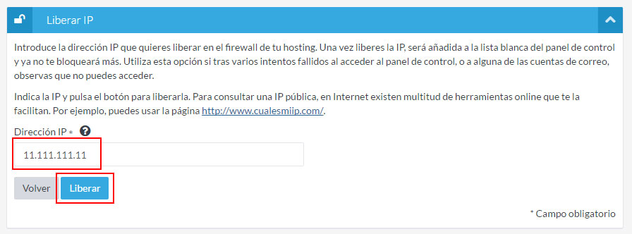 Liberar IP
