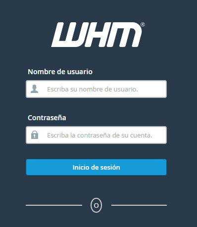 Login WHM