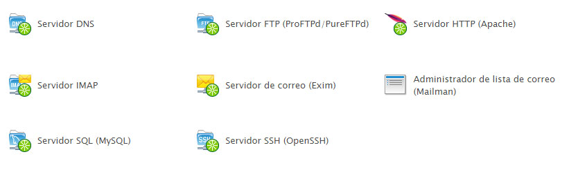 Reiniciar servicios desde el WHM de cPanel