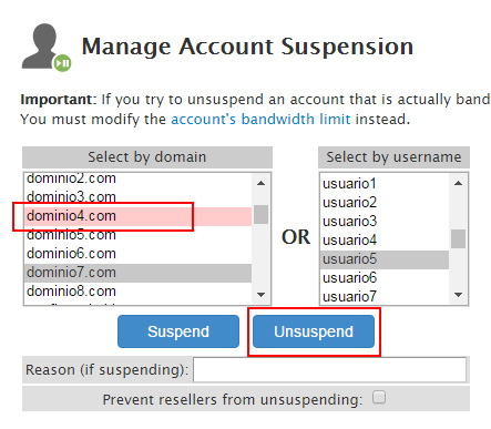 Cómo activar un dominio en cPanel