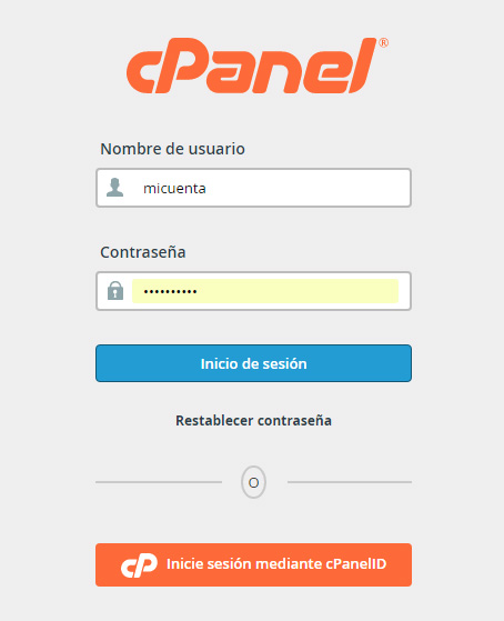 Acceso cPanel