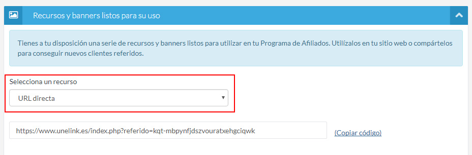 URL Programa de Afiliados