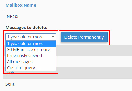 Borra rápidamente emails antiguos desde cPanel