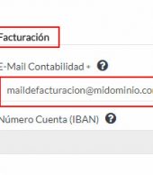 Añade un correo electrónico de facturación en tu Extranet de Cliente