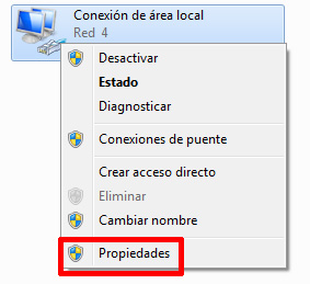 Propiedades conexión