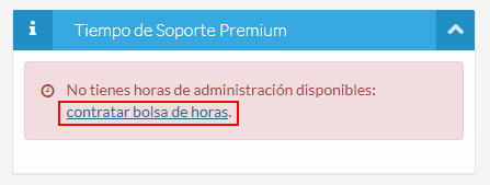 Contratar horas de Soporte Premium