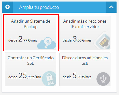 Contratar un sistema de backup para un servidor dedicado
