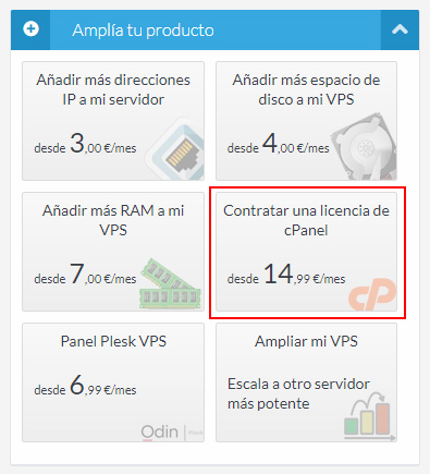 Contratar Licencia cPanel