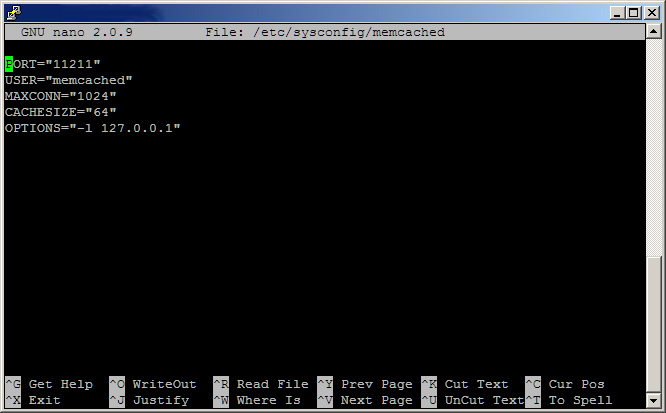 Configurar Memcached para que solo atienda las peticiones de localhost