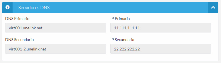 Consulta los DNS principales de tu hosting o servidor