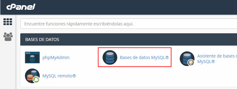 Cómo crear una base de datos en cPanel