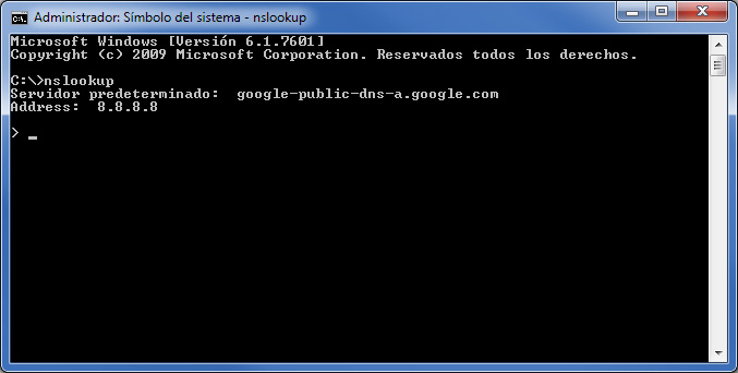 Utilizar nslookup para comprobar las DNS de un dominio