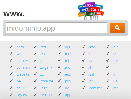 Nueva extensión de dominio disponible: .app