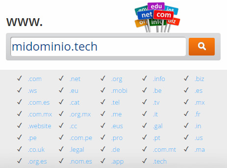 Nueva extensión de dominio disponible: .tech