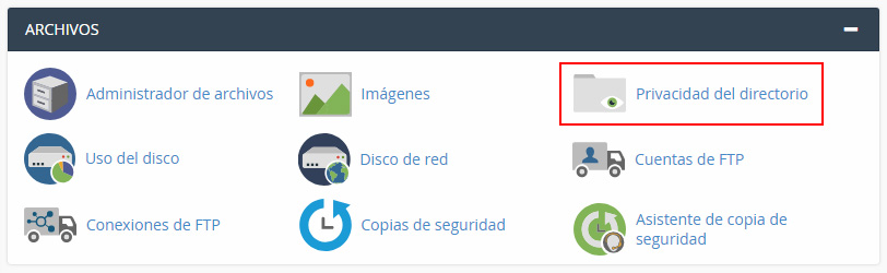 Proteger un directorio con contraseña en cPanel