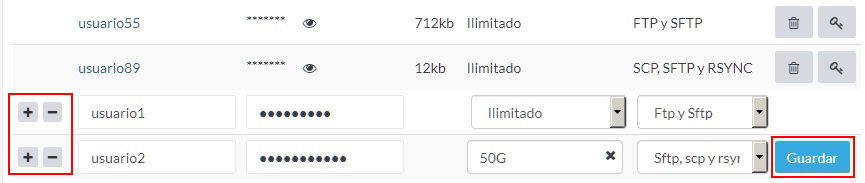 Gestión de usuarios en servidores VPS Storage con UnelinkOS instalado