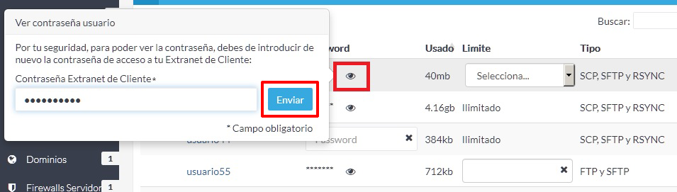 Consultar contraseña