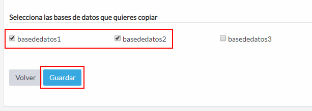 Programar copias de bases de datos de tus servidores desde la Extranet de Cliente