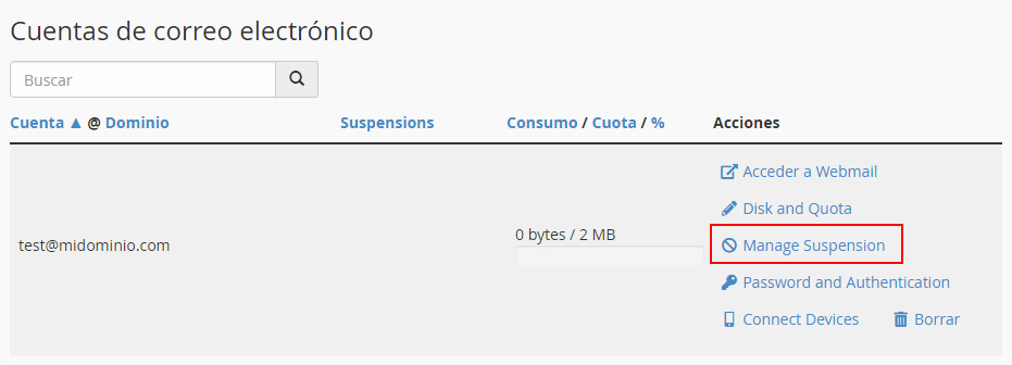 Cuentas de correo electrónico