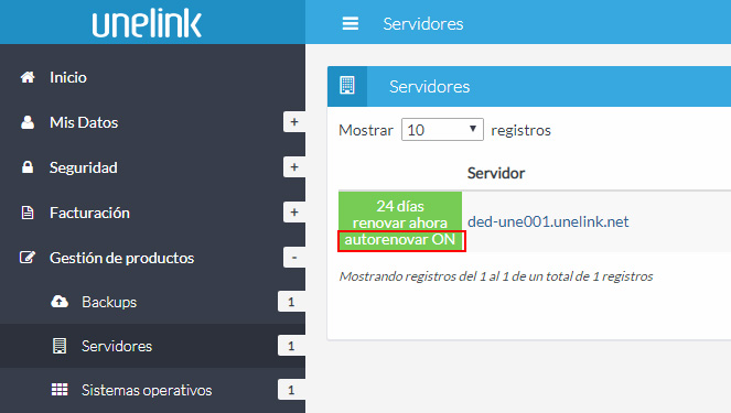 Activar o desactivar la renovación automática de tus productos