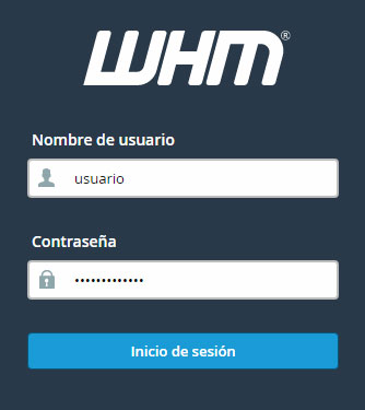 Acceso WHM