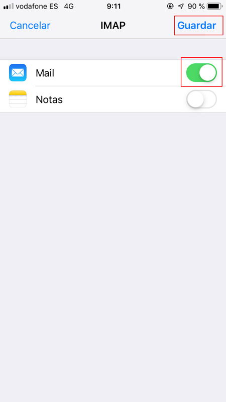 Guardar configuración