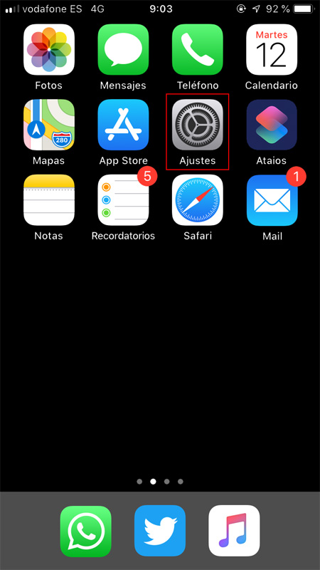 Pantalla iPhone