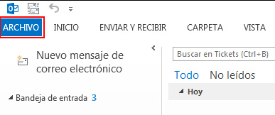 Configurar una cuenta de correo en Outlook