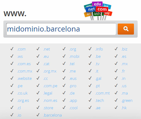 Nueva extensión de dominio disponible: .barcelona
